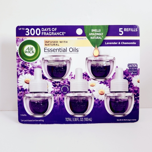 💚2/$20 Air Wick Plug in Essential Oils Refill, Lavender and Chamomile, 5CT - Picture 1 of 10